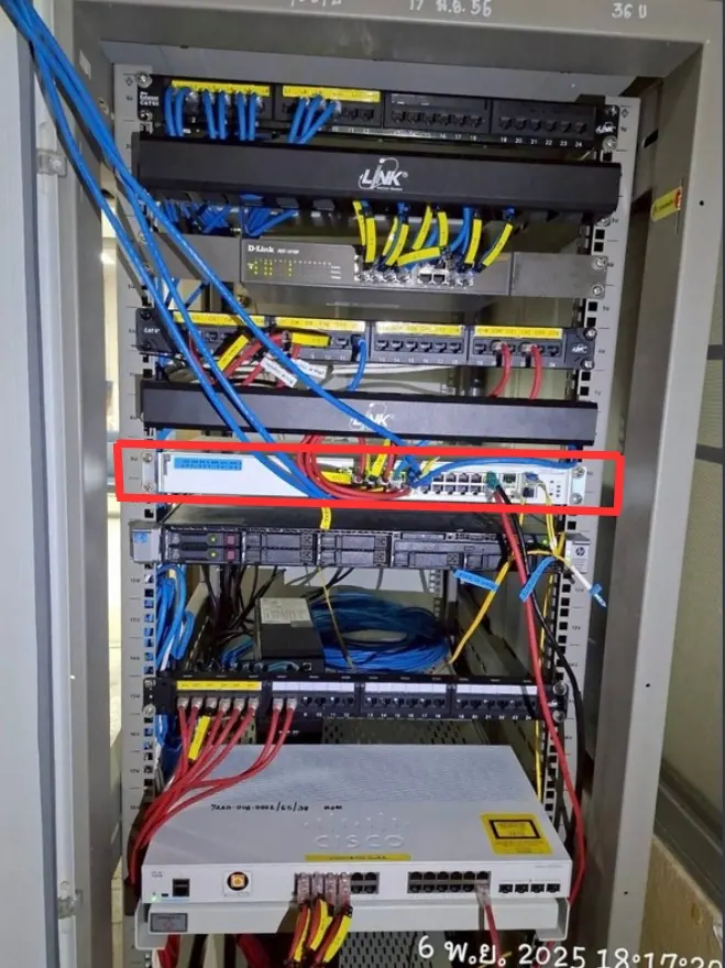 งานติดตั้ง Network Switch